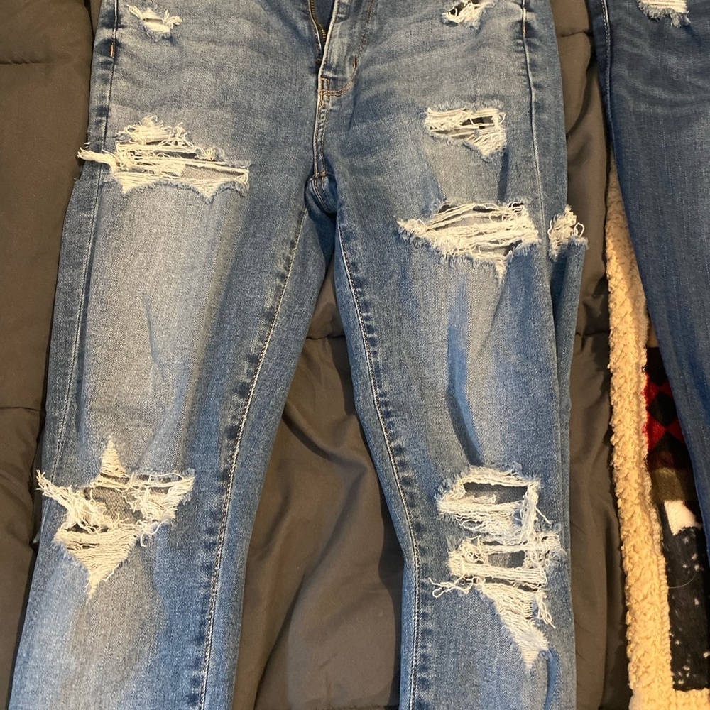 Distressed Blue Jeans for Women